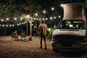 camping in a hatchback